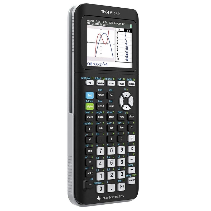 TEXAS INSTRUMENTS آلة حاسبة رسومية ملونة ti-84 Plus Ce، سوداء - Image 1